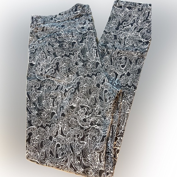 Vigold Skinny Jeans Style V60 Paisley Pants Stretch Feminine Goth Size 13/14 32 - Picture 7 of 13